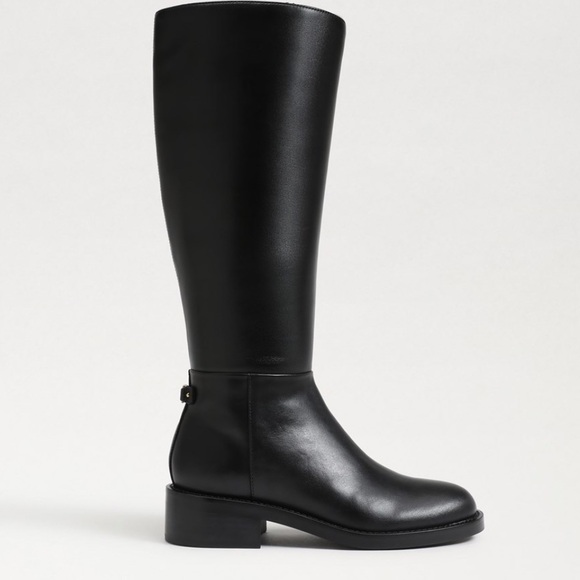 🆕 SAM ELDERMAN MABLE BLACK LEATHER RIDING BOOT - Picture 3 of 11